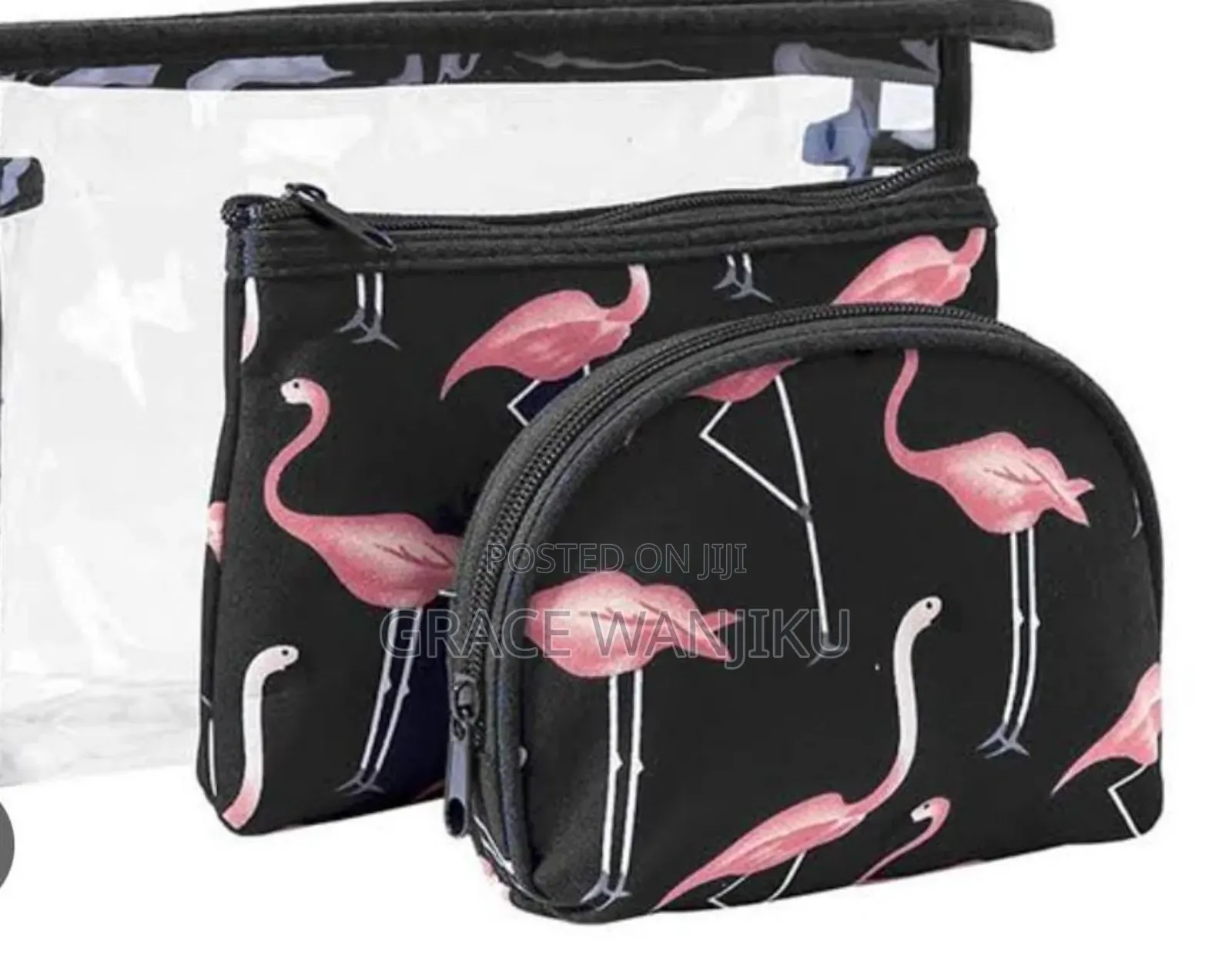 Flamingo Makeup Bag 3 In 1