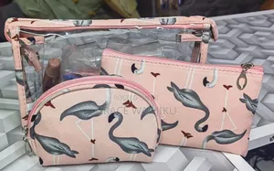 Flamingo Makeup Bag 3 In 1