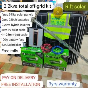 2.2kva Total Off-Grid Kit (2)220ah Tubular Battery -(4)545 Watt Solar - main view