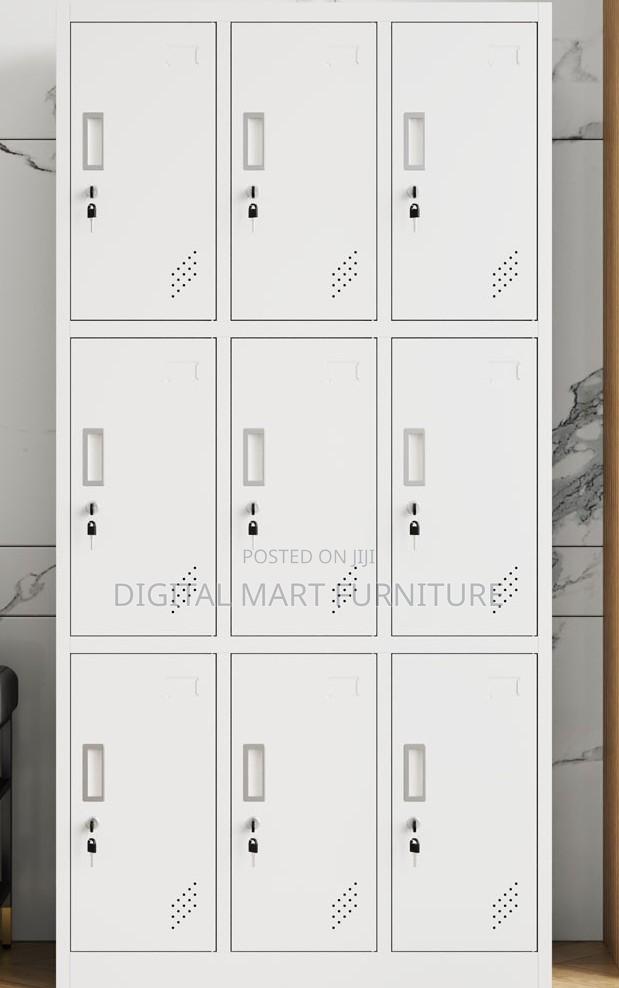White 15 Bin Storage Steel Cabinet - thumbnail 4