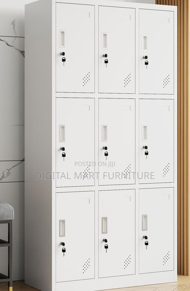 White 15 Bin Storage Steel Cabinet - thumbnail 6