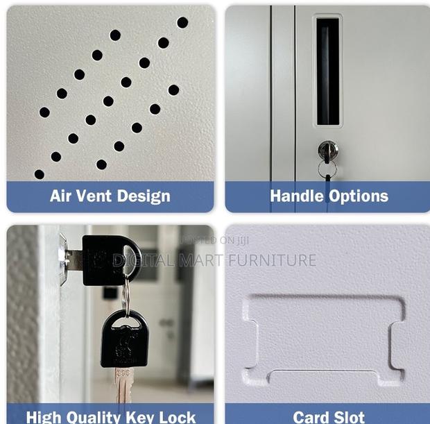 White 15 Bin Storage Steel Cabinet - thumbnail 10
