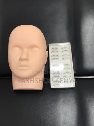 Micro Blading Practice Head Lightskin - With Lash Strips - main view
