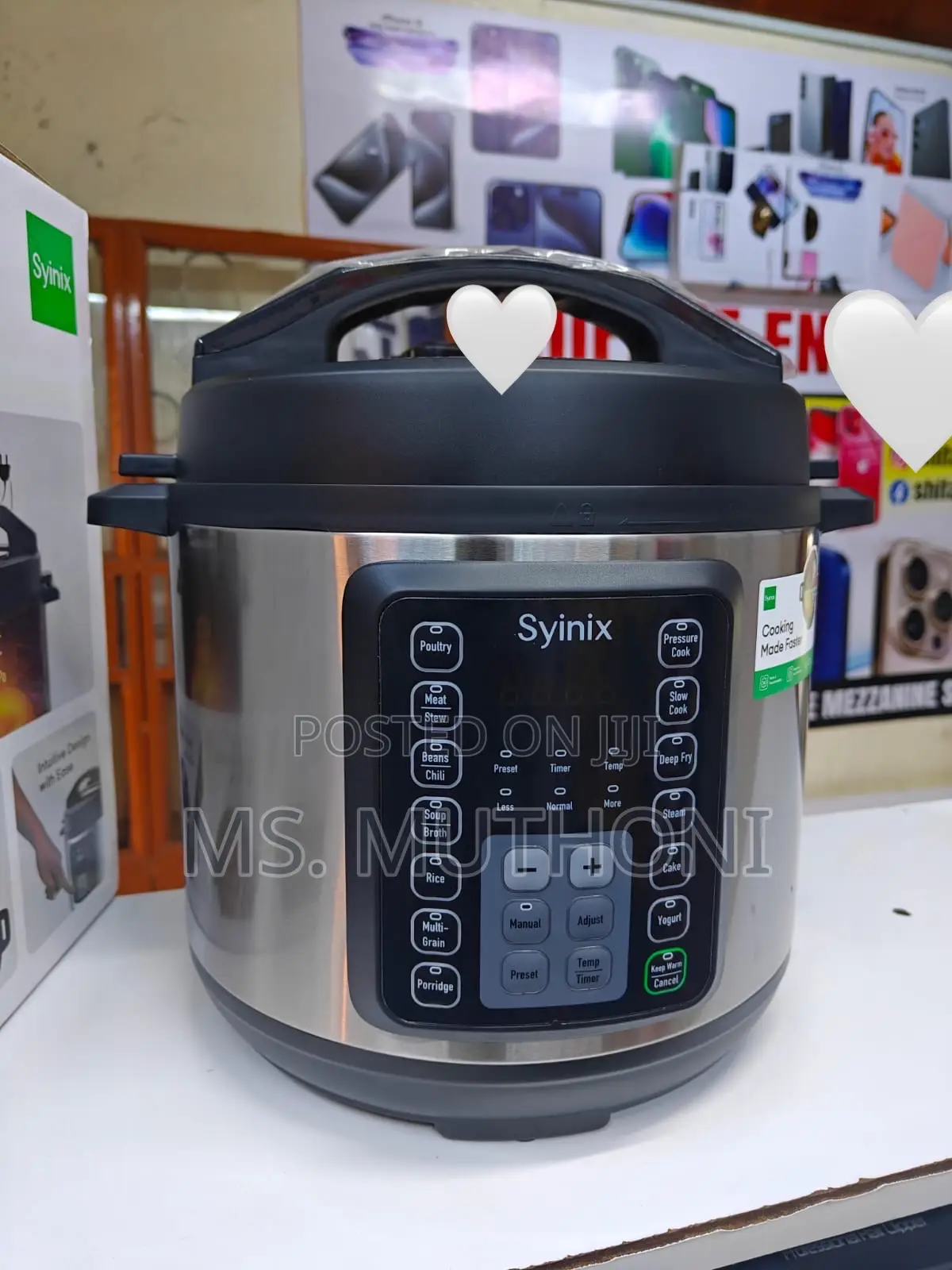6-Liter Syinix Insta /Multifunctional Electric Pressure Cooker.
