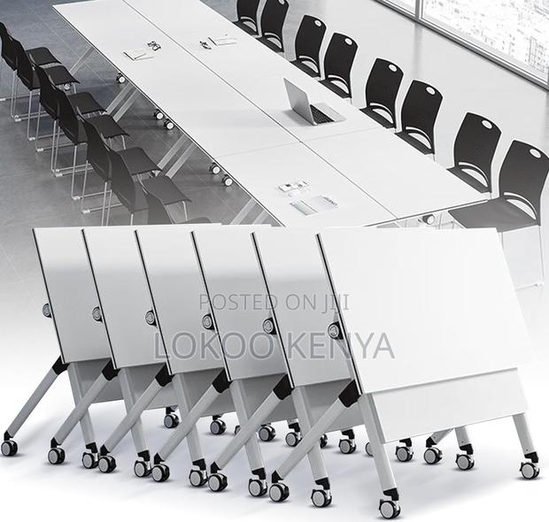 Office Desk; Rectangular Movable Foldable Home Office Computer Desk