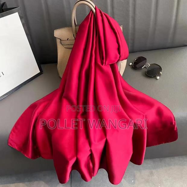 Plain Colored Large Silk Scarfs - main view