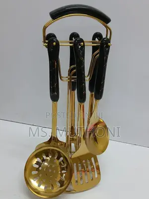 Polished, Sleek, Non-Stick-Safe Design Serving Spoons Set