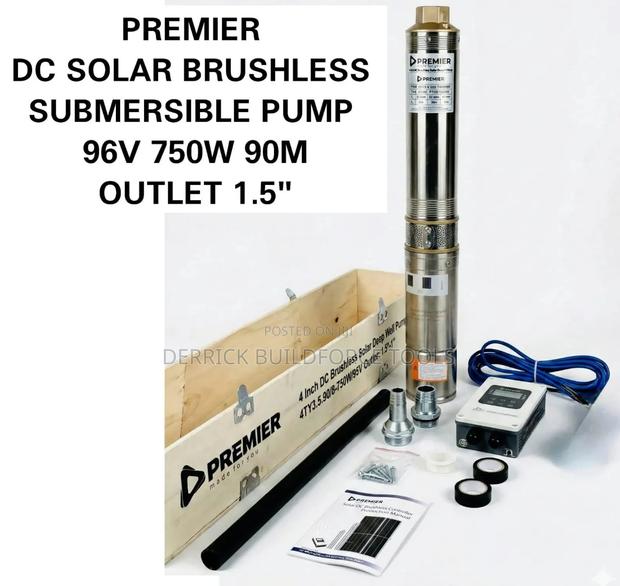 Premier Dc Solar Brushless Submersible Pump 96v 750w 90m