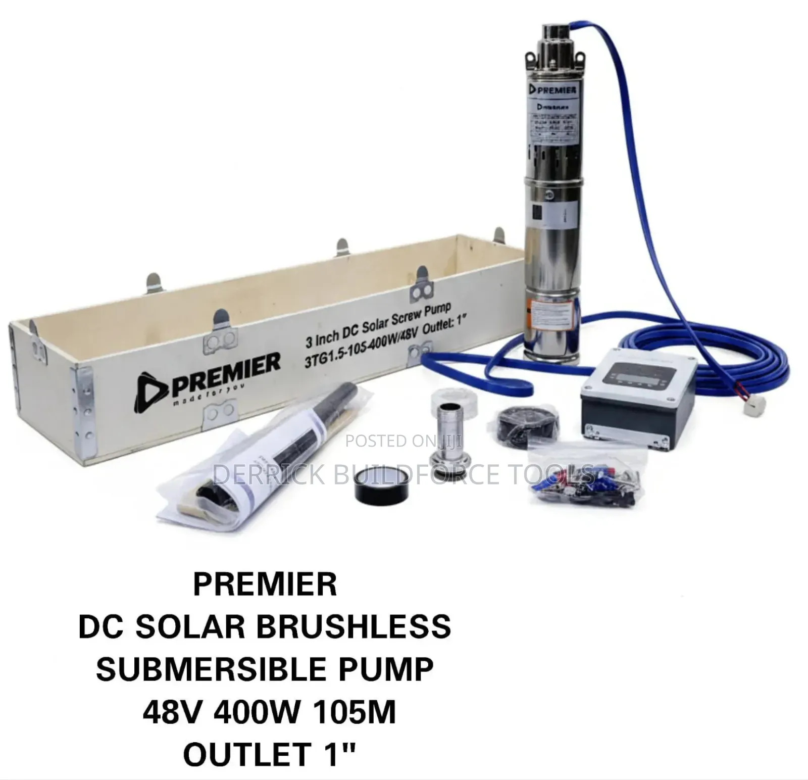 Premier Dc Solar Brushless Submersible Pump 48v 400w 105m