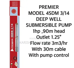 90 Meters 1hp Submersible Pump
