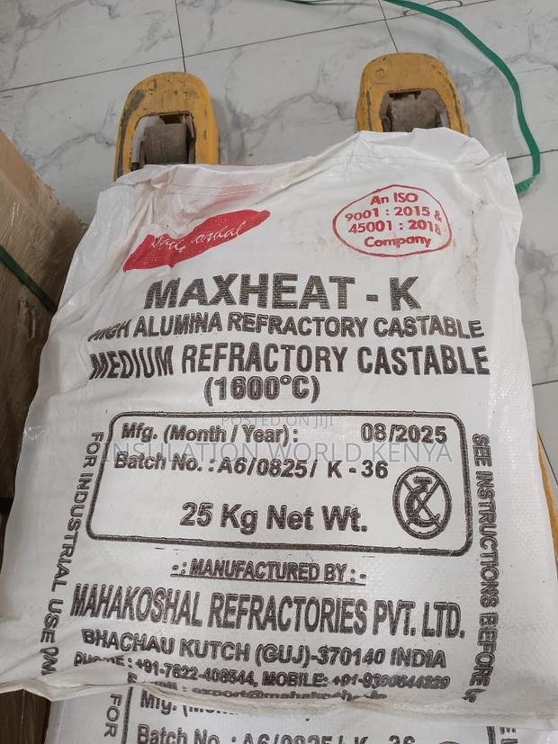 Industrial Maxheat K 1600°C Fireproof Castable Cement