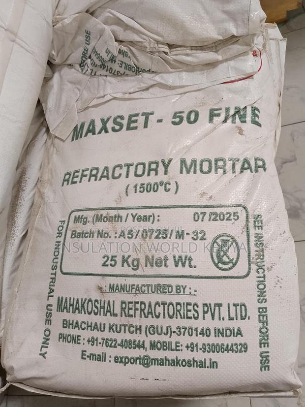 Maxset 50 Fine Refractory Mortar – High-Temp Fire Cement - main view