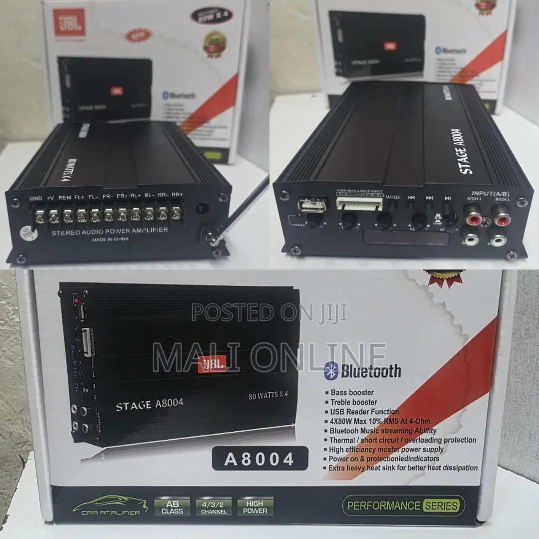 JBL Car Amplifier 4-Channel Bluetooth Stereo Audio Power Amp