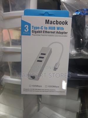 Type C to Hub 3 Ports Gigabit Ethernet Adapter - thumbnail 2