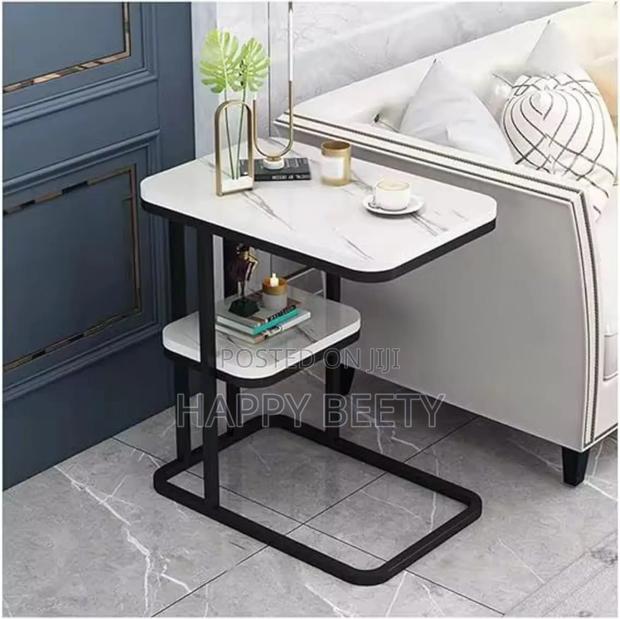 Luxury Marble Textured Side Table - main view