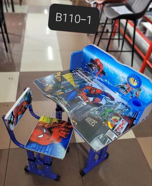 Spider Man Blue Executive Adjustable Kids Study Table Desk - main view