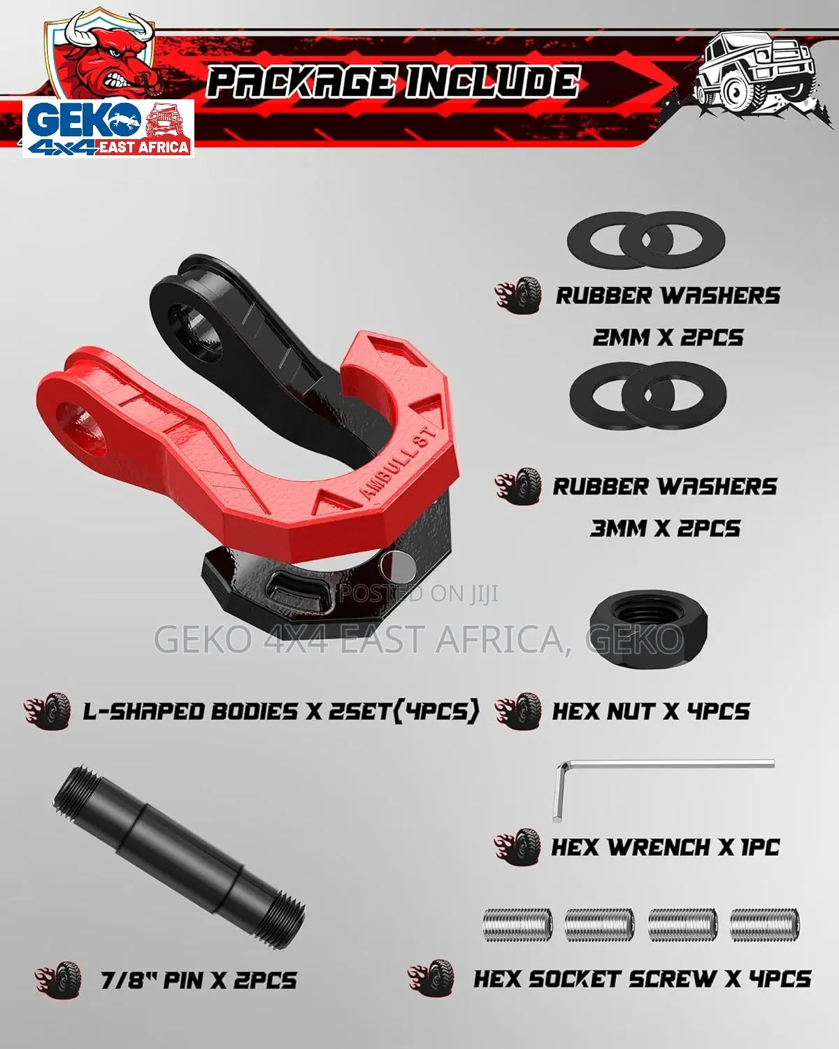 D Ring Shackles 3/4" Split Shackles, 44,000lbs