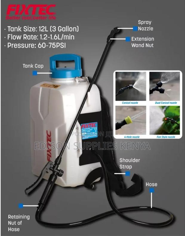Fixtec Cordless Backpack Sprayer Rechargeable Garden Knapsack Sprayers - thumbnail 3