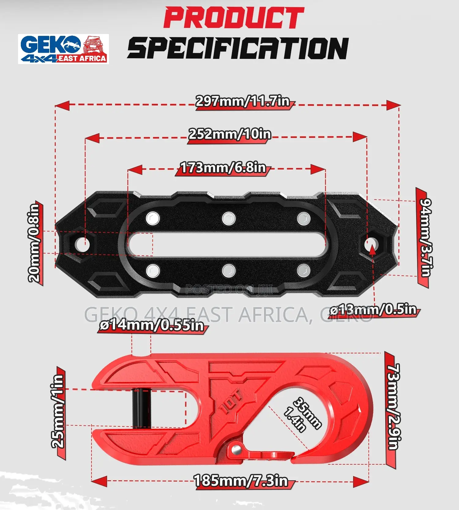 Synthetic Winch Hawse Fairlead Upgrade With Hook