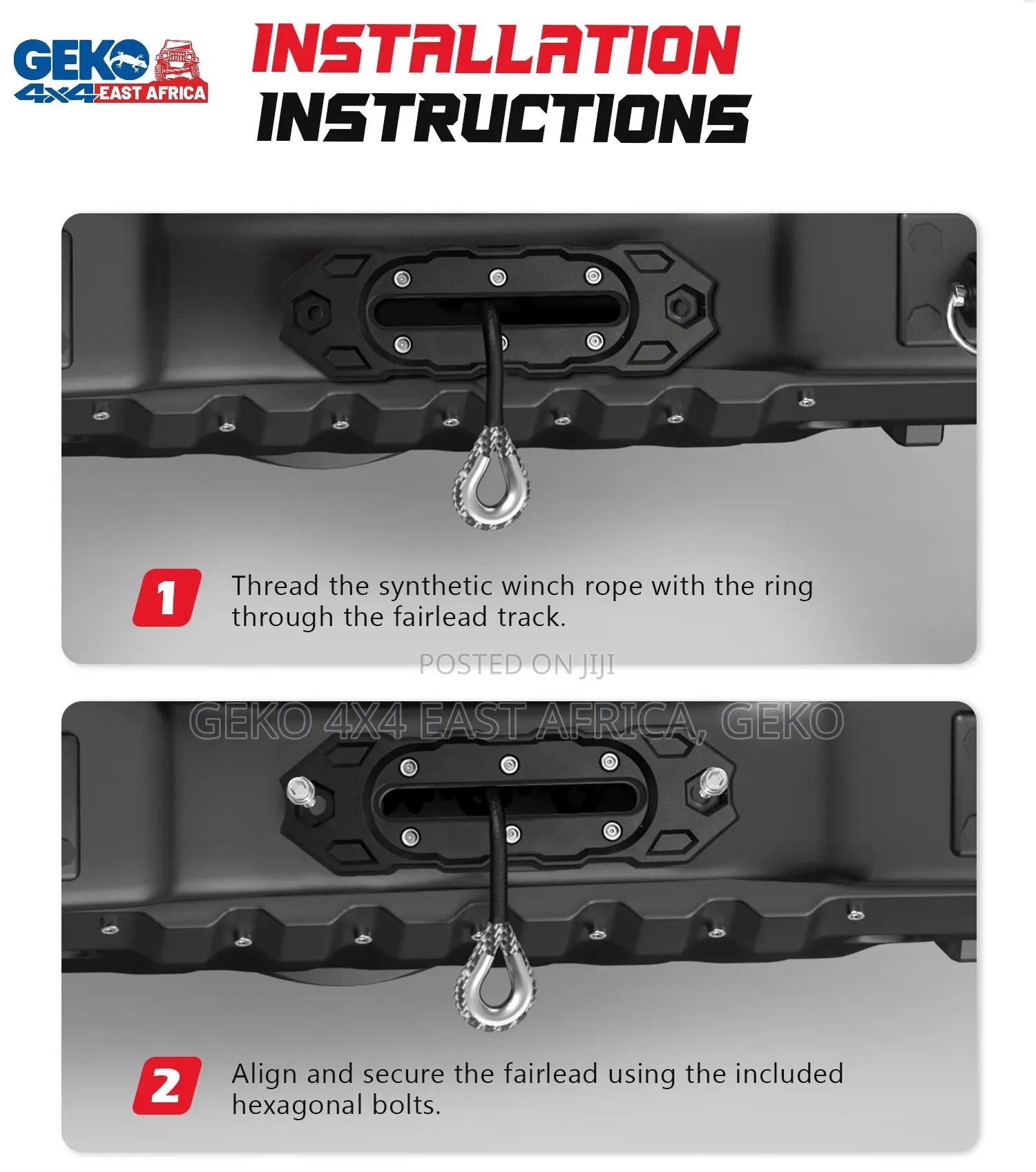 Synthetic Winch Hawse Fairlead Upgrade With Hook