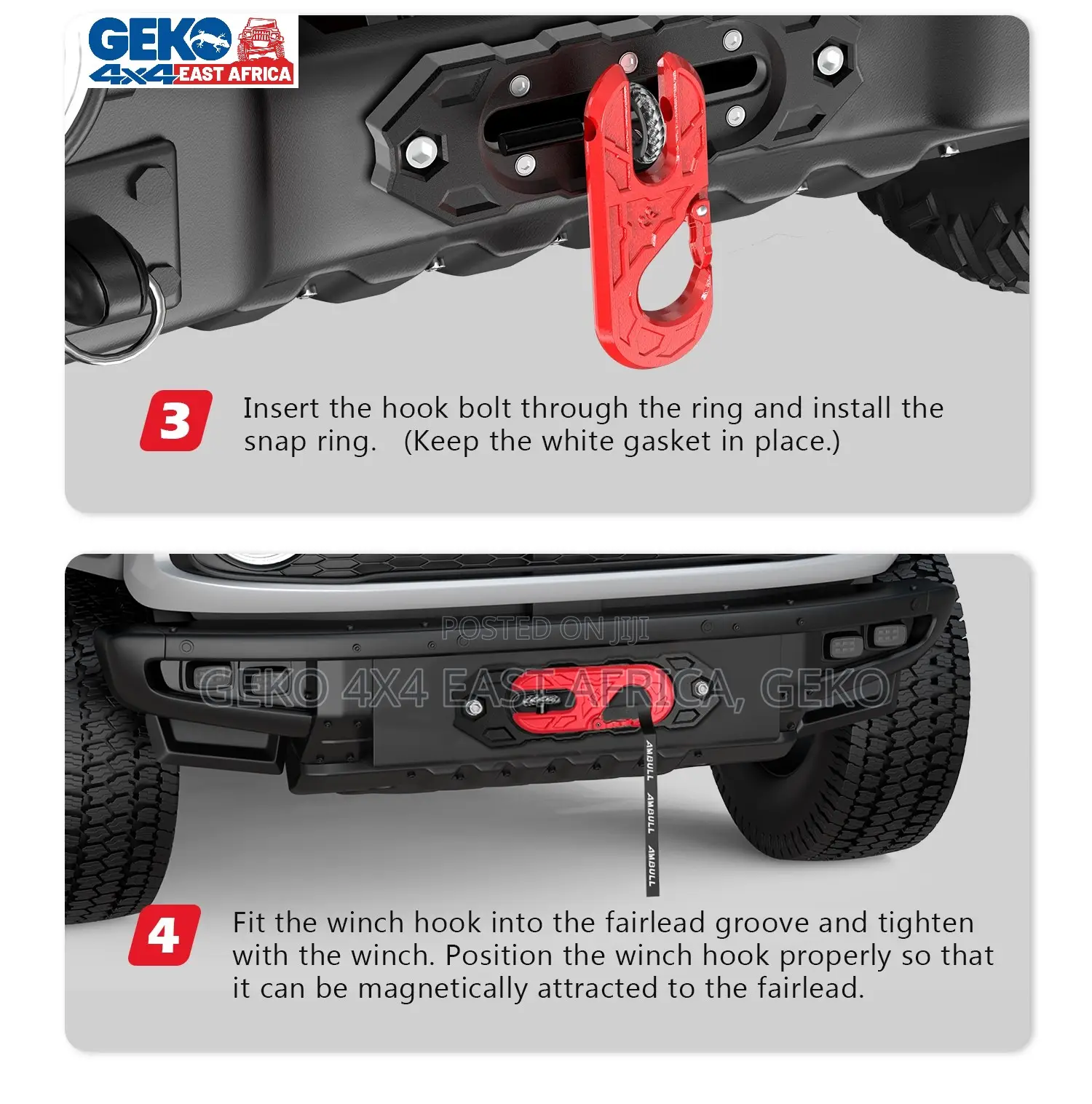 Synthetic Winch Hawse Fairlead Upgrade With Hook