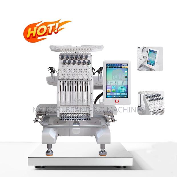 Embroidery Machine 10 Needle, Single Head, Ideal for Hats and T-Shirts - main view