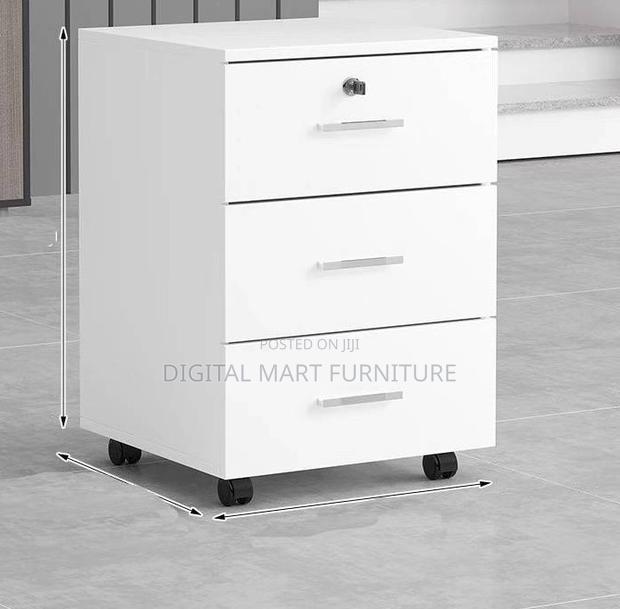 Three Drawer White Boss Fie Storage Unit - thumbnail 2