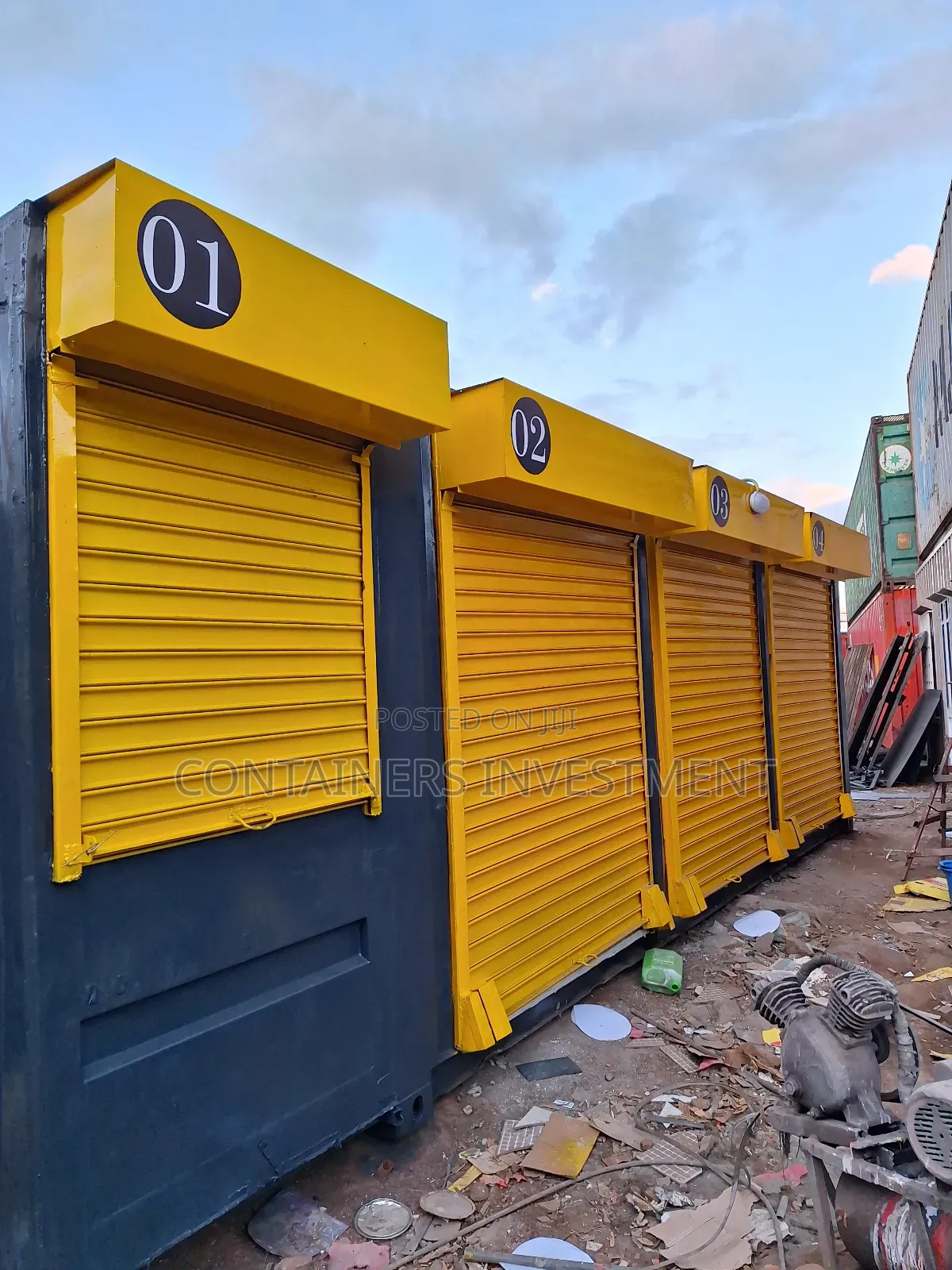 20ft Container Stalls With 4 Shops- Opened Up The Container Extension.
