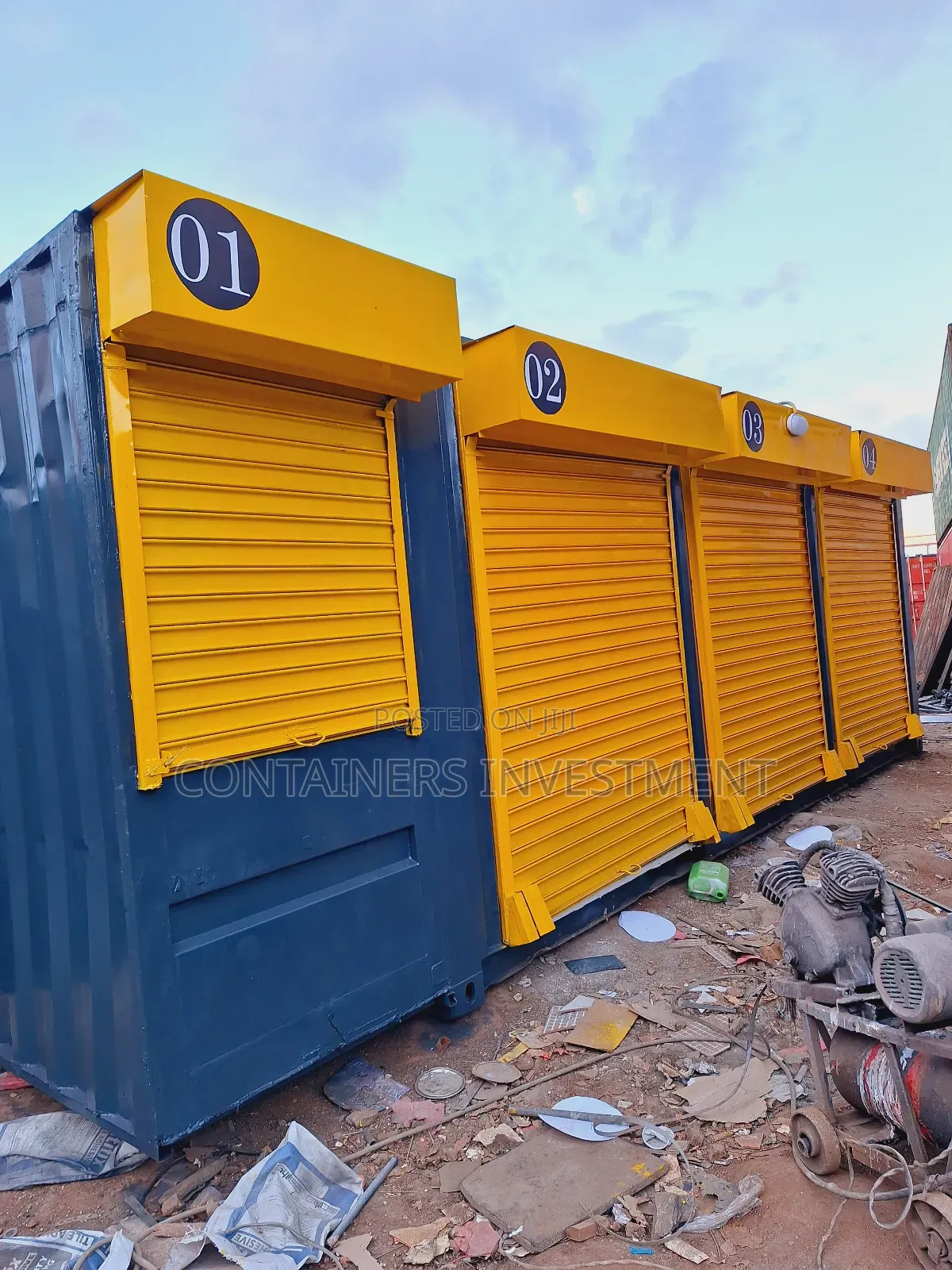 20ft Container Stalls With Door Extension- Extra Shop Created.