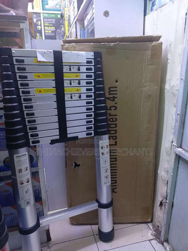 5.4mtrs Aluminium Telescopic Ladder - thumbnail 2