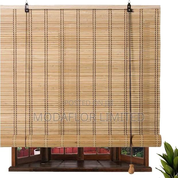 Modern Bamboo Roller Blinds_ Easy Install - main view