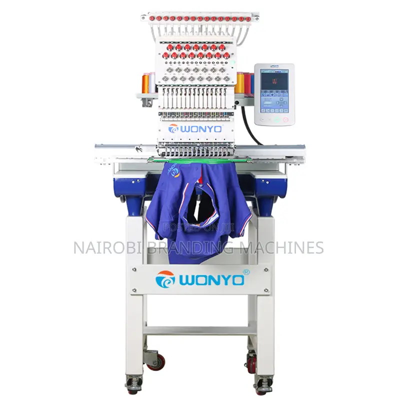 Single Head 9 Needle Computerized Embroidery Machine Manual Operation