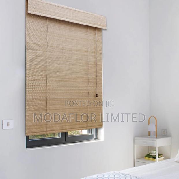 Sun Blocking Bamboo Roller Blinds - main view