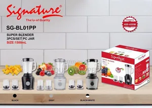 Signature* 3 in 1 Blender With Chopper and Grinder . Available in Whit