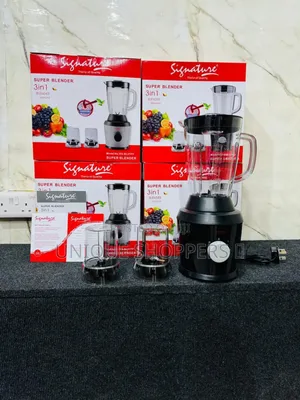 *Signature* 3 in 1 Blender With Chopper and Grinder in Grey and Black