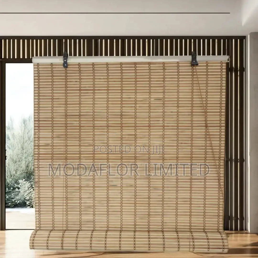 Strong Bamboo Roll-Up Blinds _ Heat Resistant