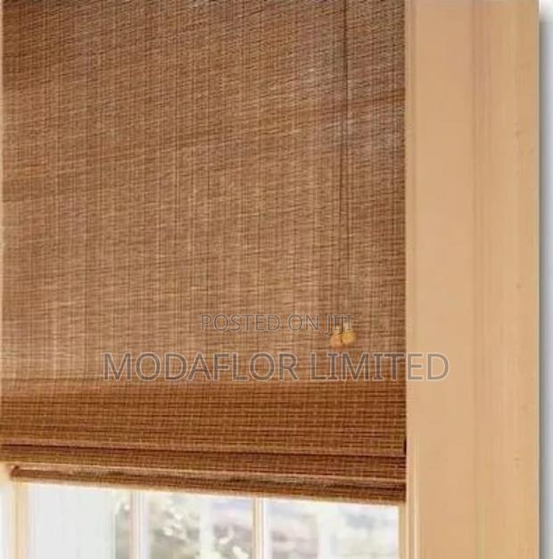 Classic Natural Bamboo Roller Shades - main view