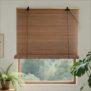 Premium Brown Bamboo Roll Up Shades