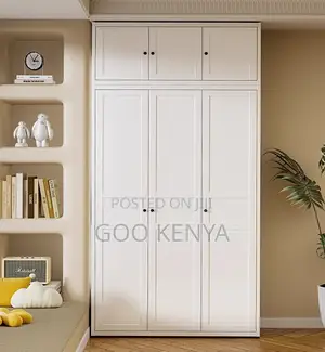 Home Wardrobe; 3-Door Wooden Closet Organizer With Drawer for Bedroom
