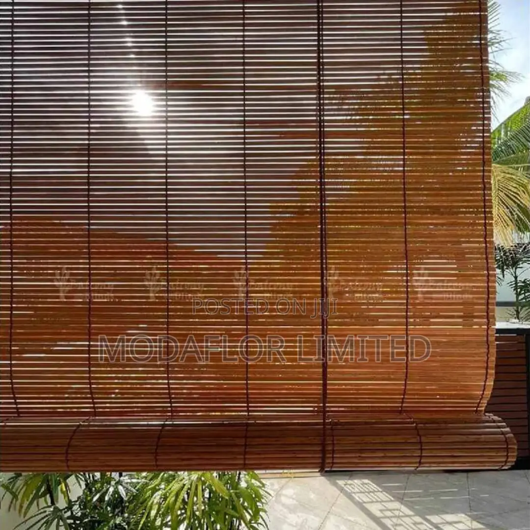 Uv Blocking Bamboo Roll-Up Window Blinds