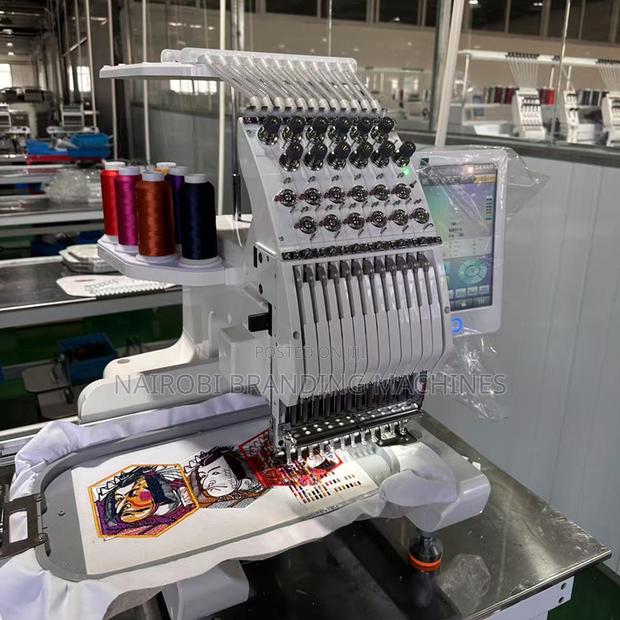 9/12/15 Needle Apparel Machinery Single Head Tshirt Embroidery Machine