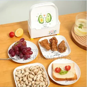 8pcs Meal General Spit Kids Snack Plates With Stand