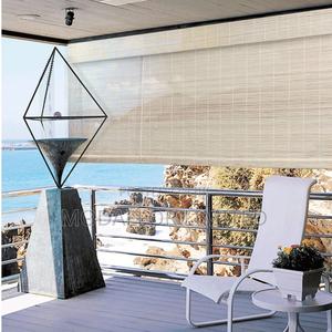 Premium Textured Bamboo Roll-Up Blinds - thumbnail 2