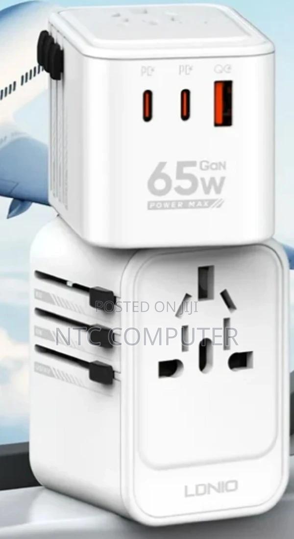 Ldnio Z6 All In One Travel Charger 3 Usb Ports 65w Gan Travel Adapter
