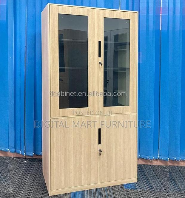 Brown Modern 2 Door Side Storage Cabinet - thumbnail 3