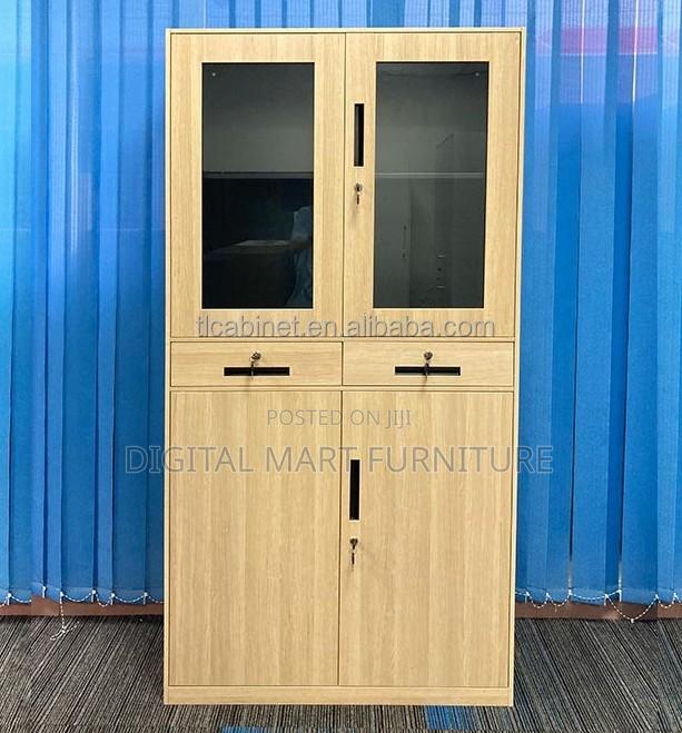 Brown Modern 2 Door Side Storage Cabinet - thumbnail 4