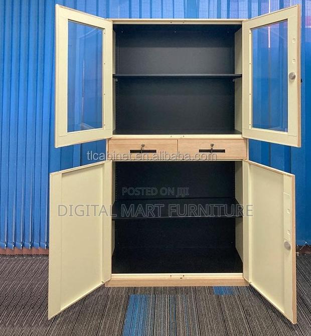 Brown Modern 2 Door Side Storage Cabinet - thumbnail 6