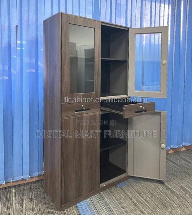 Brown Modern 2 Door Side Storage Cabinet - thumbnail 9