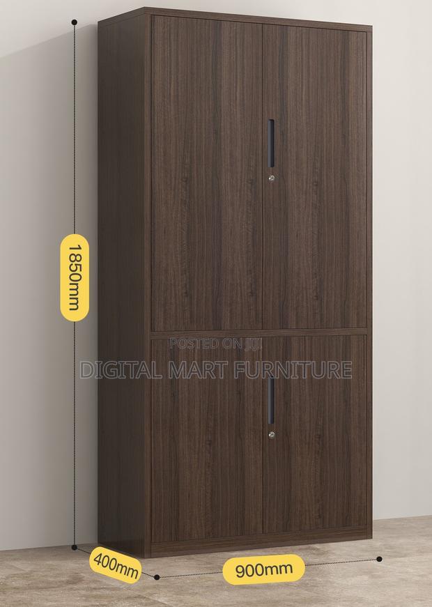 Brown Modern 2 Door Side Storage Cabinet - thumbnail 10
