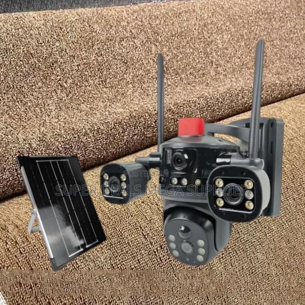 4g Solar Camera With Multiple Lens, Light Alarm Siren and Hd Video